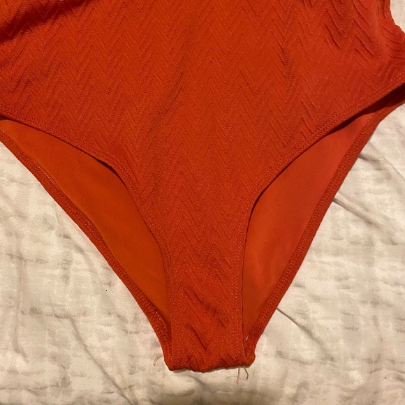 Burnt Orange one piece swimsuit medium - Picture 3 of 8